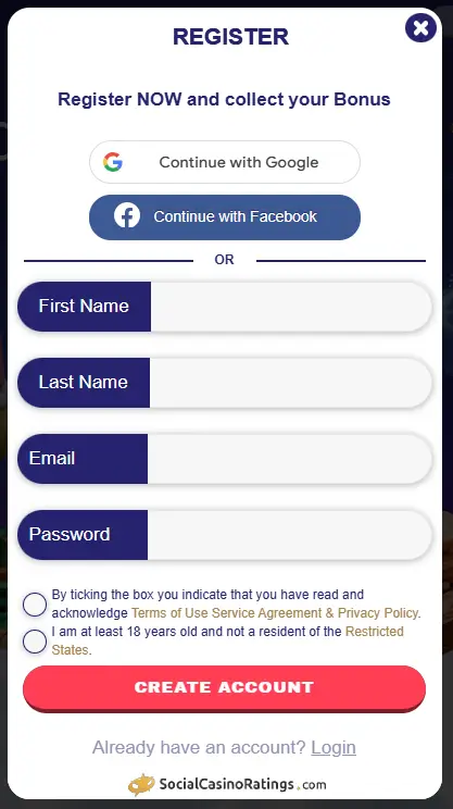Real Prize Register Form